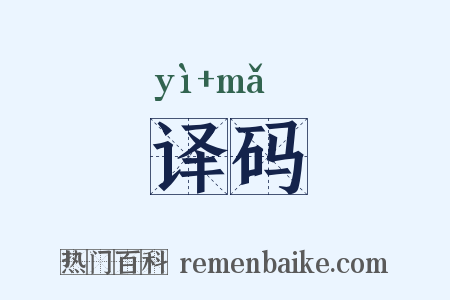 译码是什么意思的图片